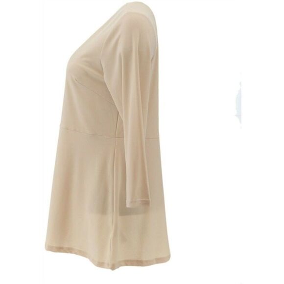 Linea Louis Dell'Olio Moss Crepe Peplum Detail Top - Picture 3 of 5